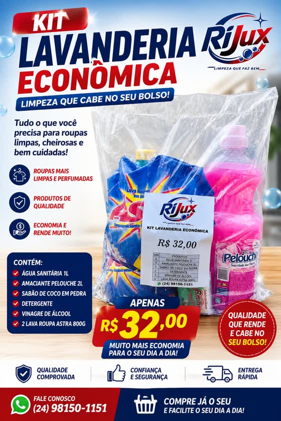 Panfleto Kit Lavanderia Econômica