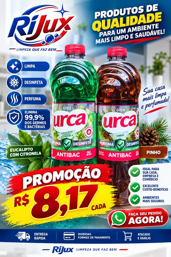 Panfleto Desinfetante Urca Antibac 2L